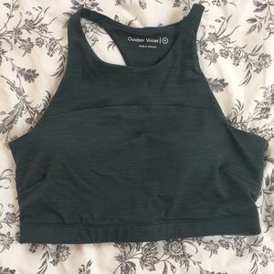 Outdoor Voices Techsweat Crop Top in M Evergreen
